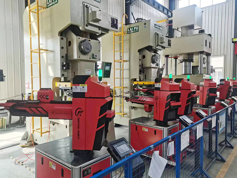 Automatic stamping production line